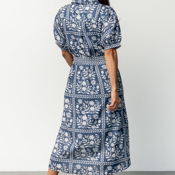 Baltic Born Karla Midi Dress | Deep Slate + White Floral Size XLXL - Picture 5 of 7